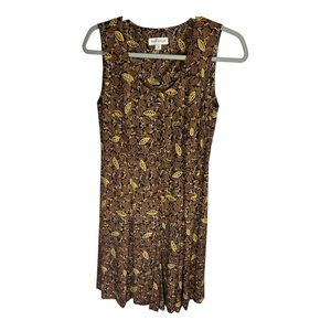 Ann Taylor Loft Shorts Romper Womens Size 4 Brown with Floral N692